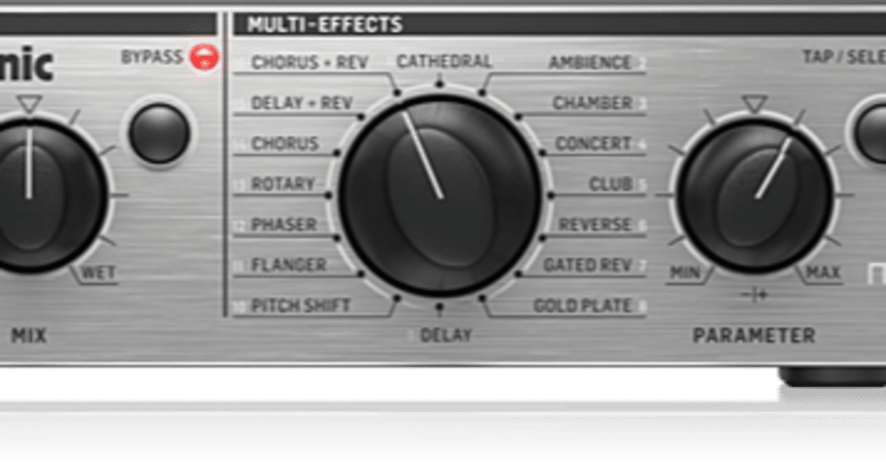 tc electronic M100は、空間系・モジュレーション系を中心に多彩な16