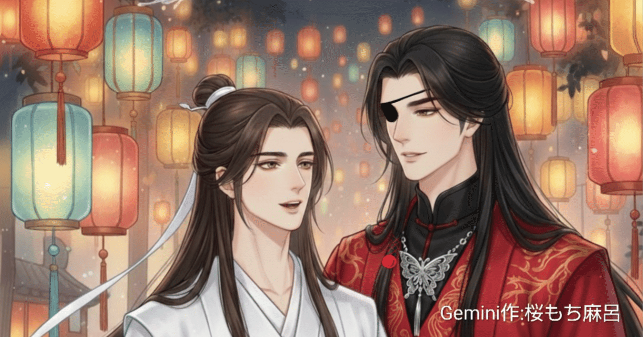 ♥️【天官賜福】鬼市・灯籠クイズ🏮天然謝憐が花城の耳元で囁いた言葉