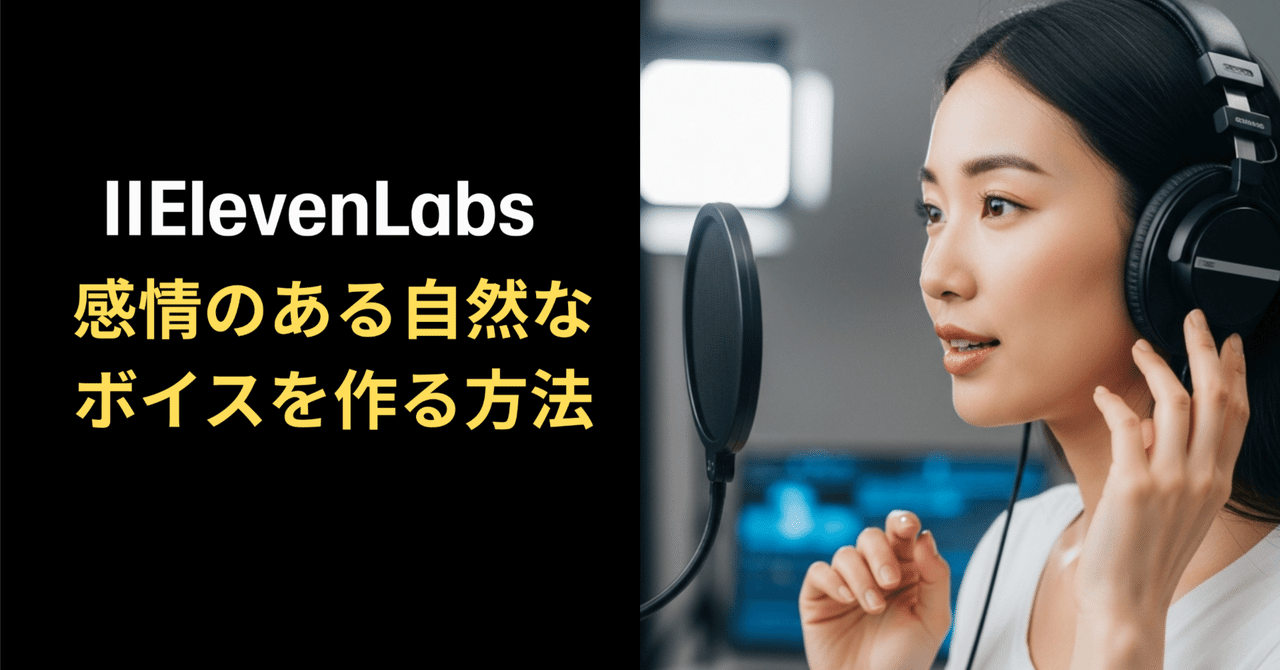 Elevenlabsで感情のこもった自然な日本語ボイスを作る方法をくわしく解説｜タナベ【動画・音声生成AIをわかりやすく解説】