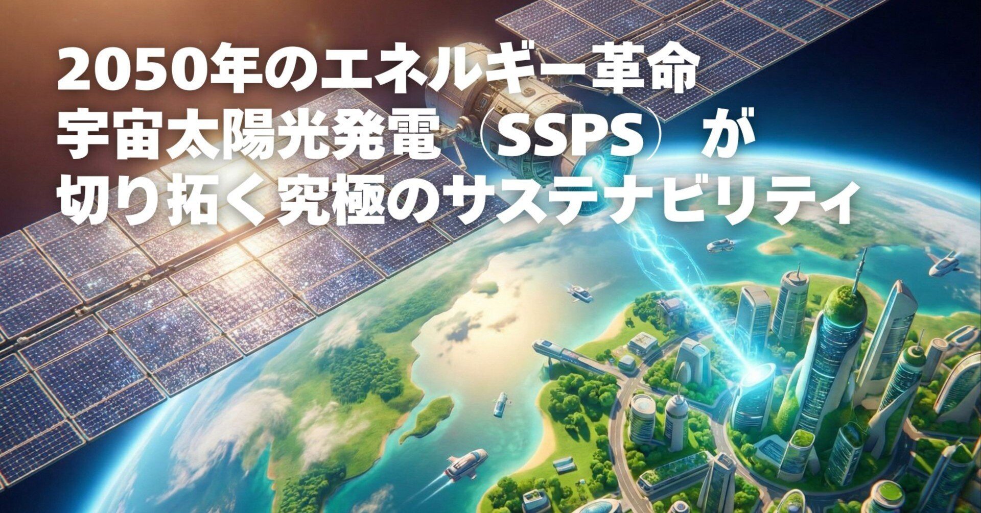 宇宙発電所(田中 資幸 作) 宇宙での太陽光発電が未来のエネルギーミックスを変える！ | EMIRA