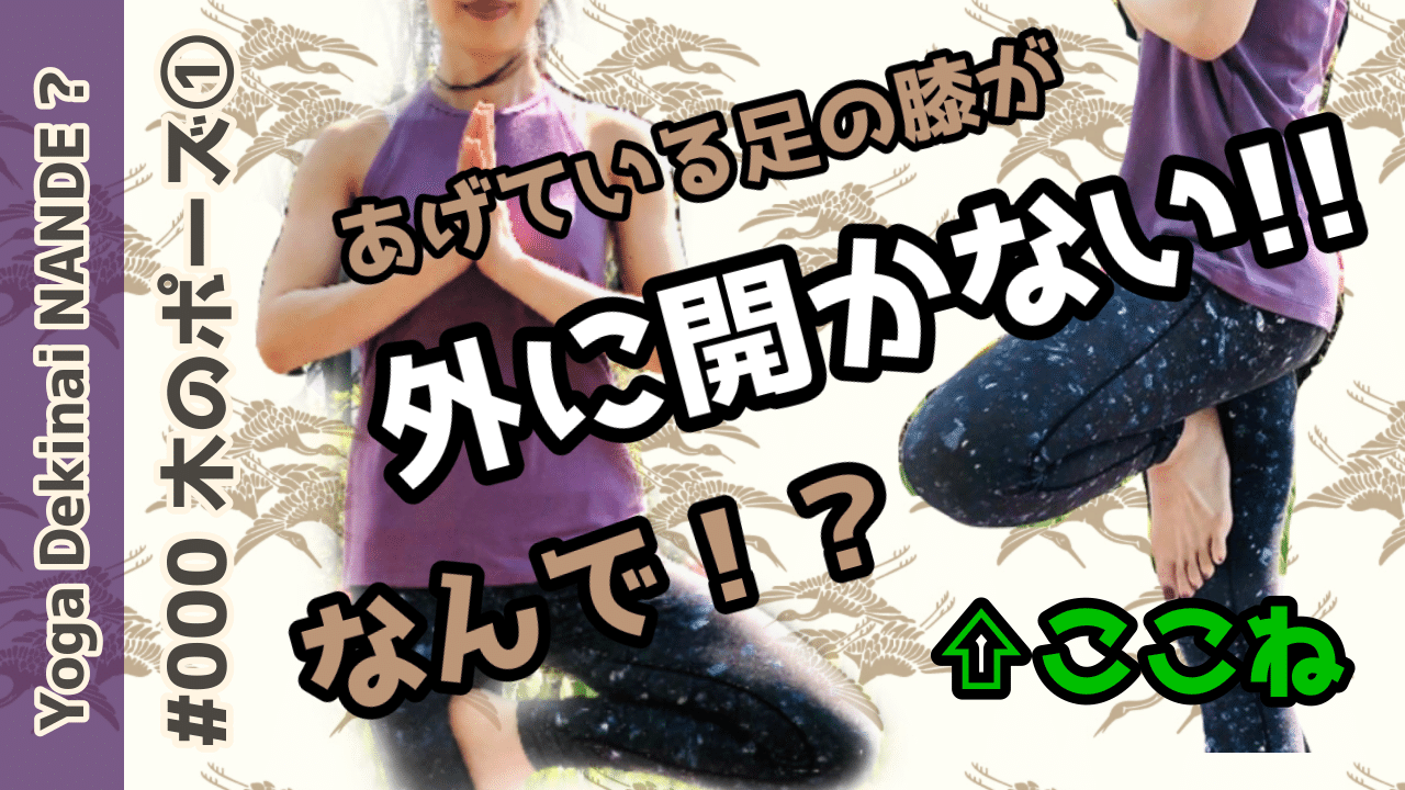000 木のポーズ あげてる足の膝が外に開かない なんで Yoga できない なんで Note 000 木のポーズ あげてる足の膝が外に開かない なんで Yoga できない なんで Note