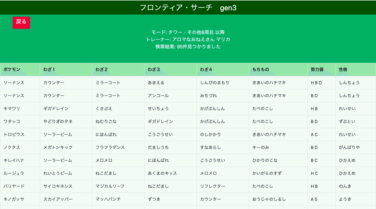 Php Mysqlでポケモン エメラルドのフロンティア検索ツールを作ってみた Fumi Note
