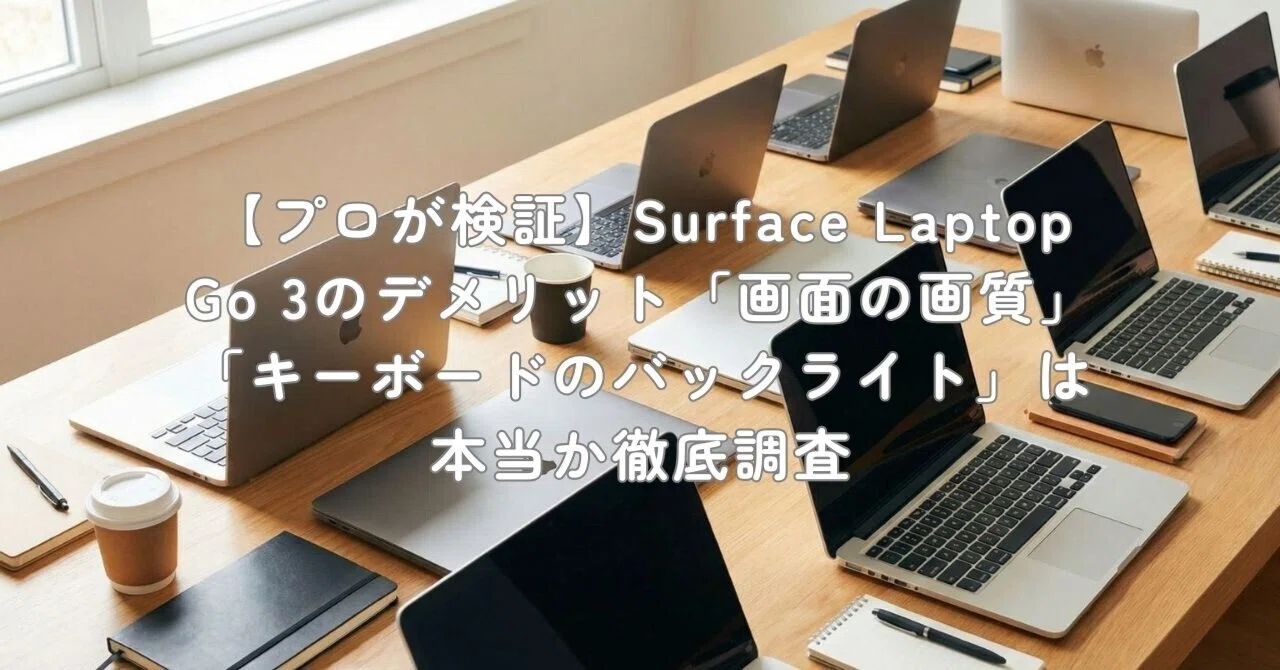 プロが検証】Surface Laptop Go 3のデメリット「画面の画質