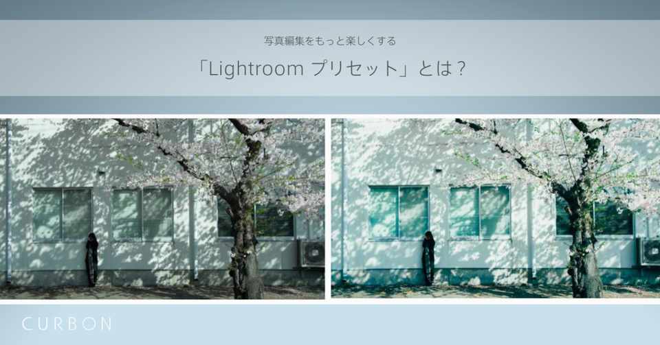 写真上達の選択肢 Curbonの Lightroom プリセット とは Curbon 自らを変える力 が世界を変える Note
