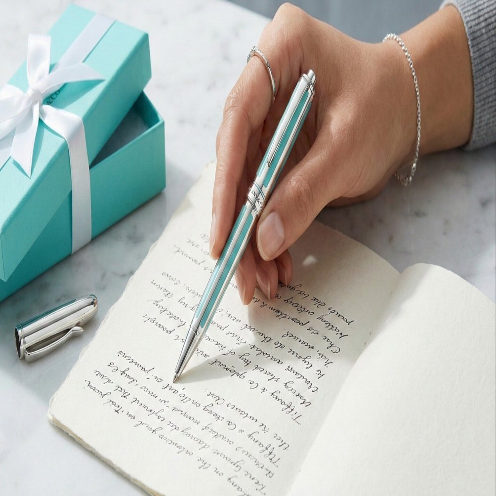 憧れのTIFFANY☆ スターリングシルバーT デザインボールペン