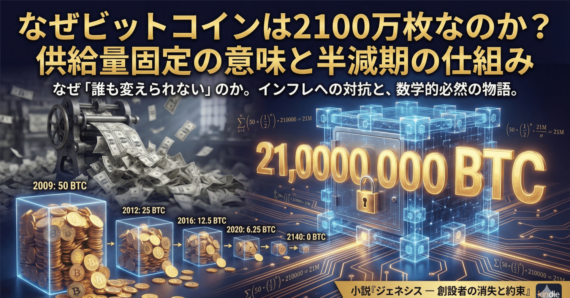 なぜビットコインは2100万枚なのか？ 供給量固定の意味と半減期の仕組み｜bitcoin_note