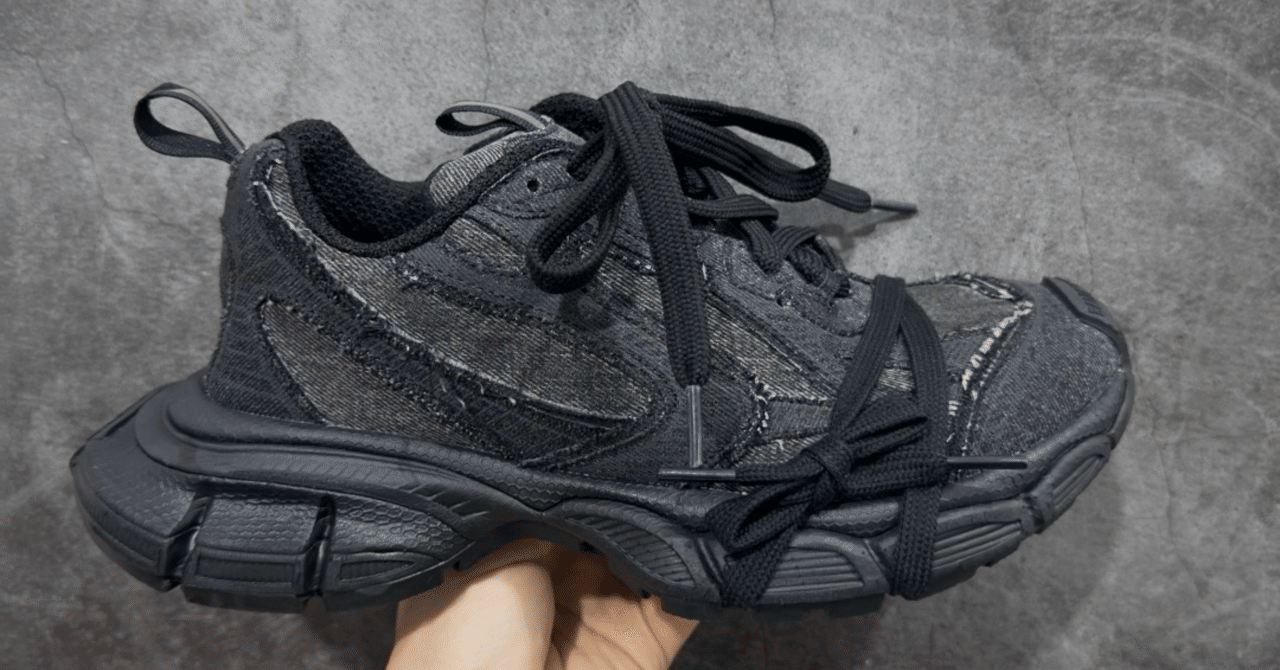 バレンシアガ スニーカー ブラック デニム 734734WTSAX1000｜Fog Kicks