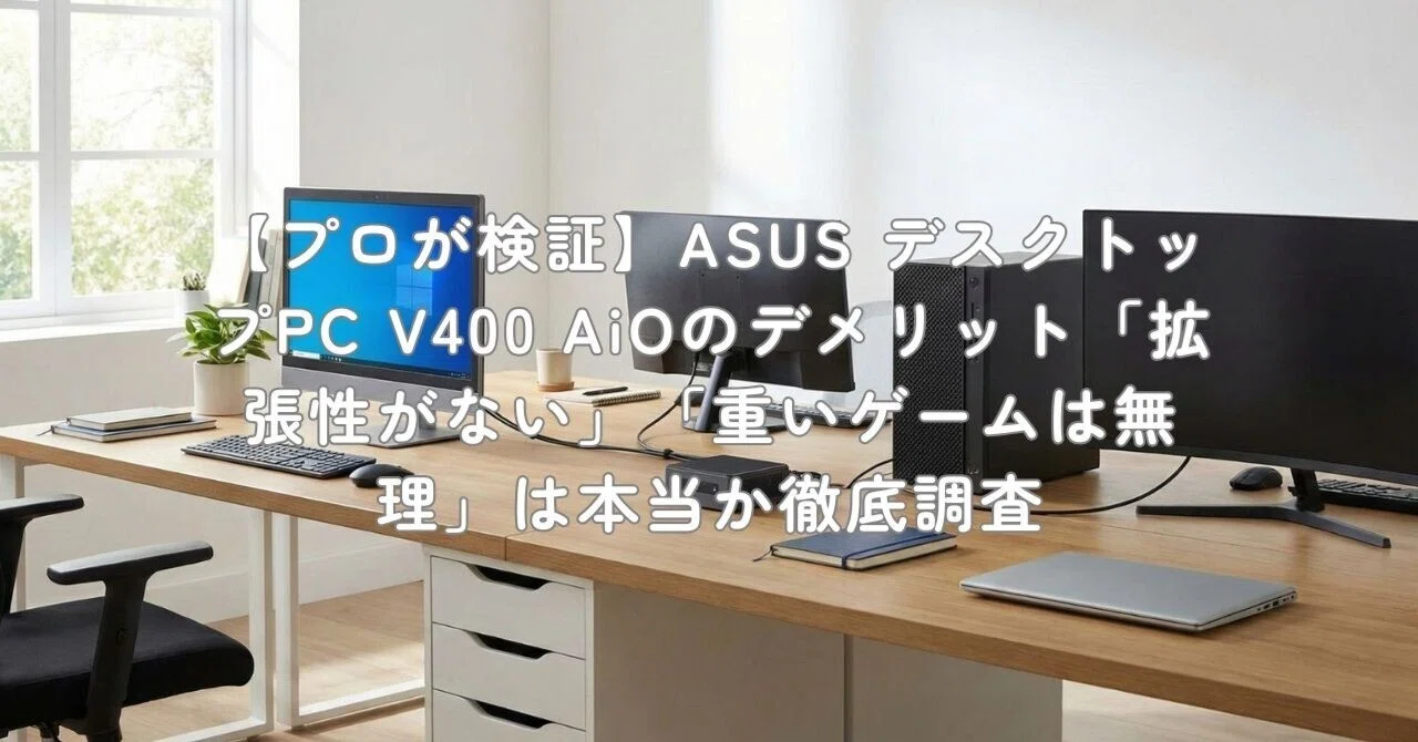 プロが検証】ASUS デスクトップPC V400 AiOのデメリット「拡張性がない