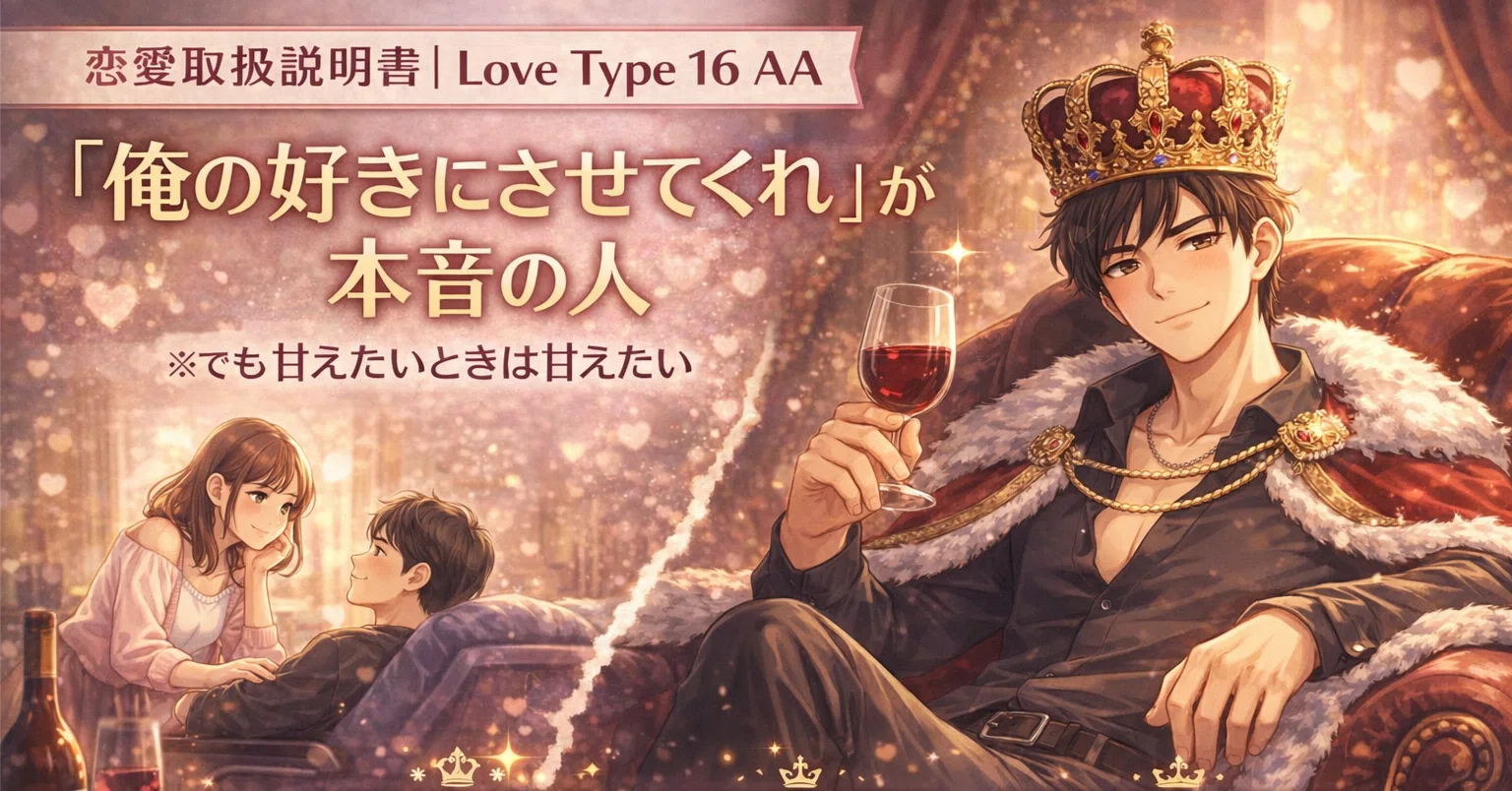 恋愛取扱説明書｜Love Type 16 AA｜「俺の好きにさせてくれ」が本音の
