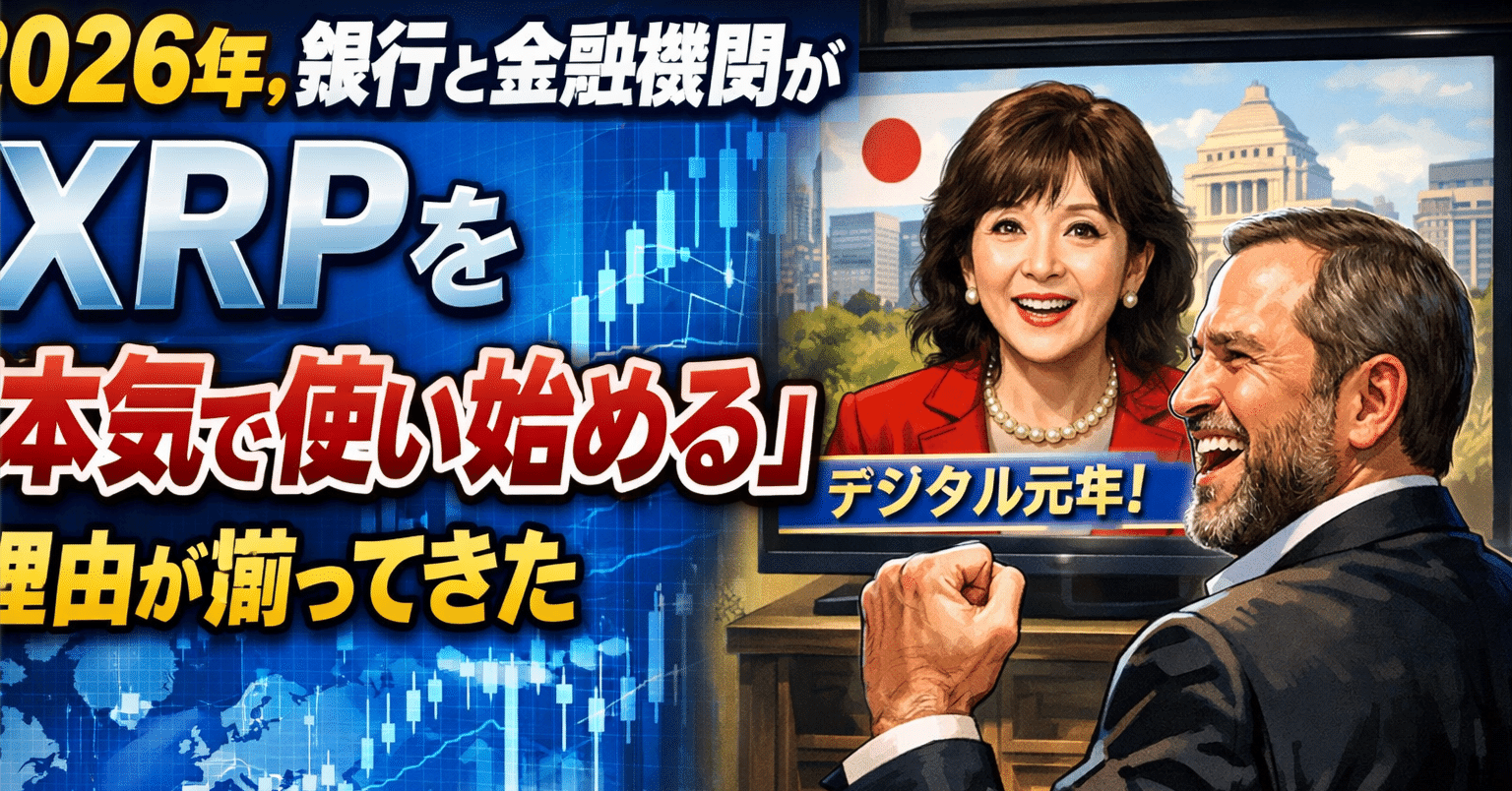 2026年、銀行と金融機関がXRPを「本気で使い始める」理由が揃ってきた｜光本貴一｜XRP / Ripple