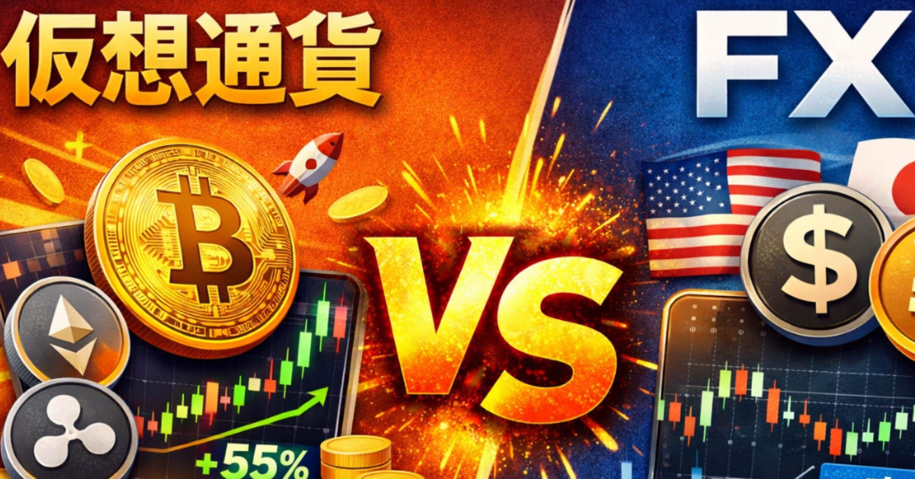 仮想通貨とFXやるならどっち⁈｜ガジェット＆投資