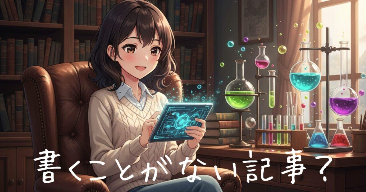 書くことがない記事。今度はちゃんと考えた！｜AIの中の人@ゆいな