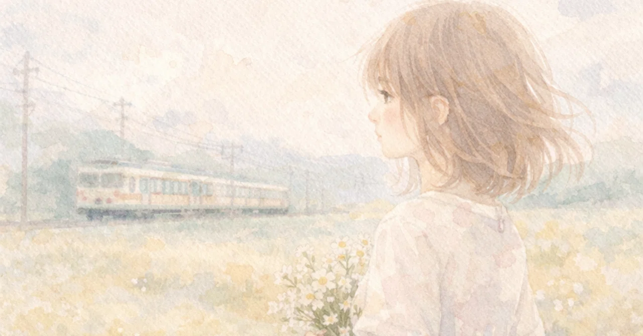 AIで描く水彩画の少女たち。淡い感じを表現。｜No.1214 (フォロバ100%)