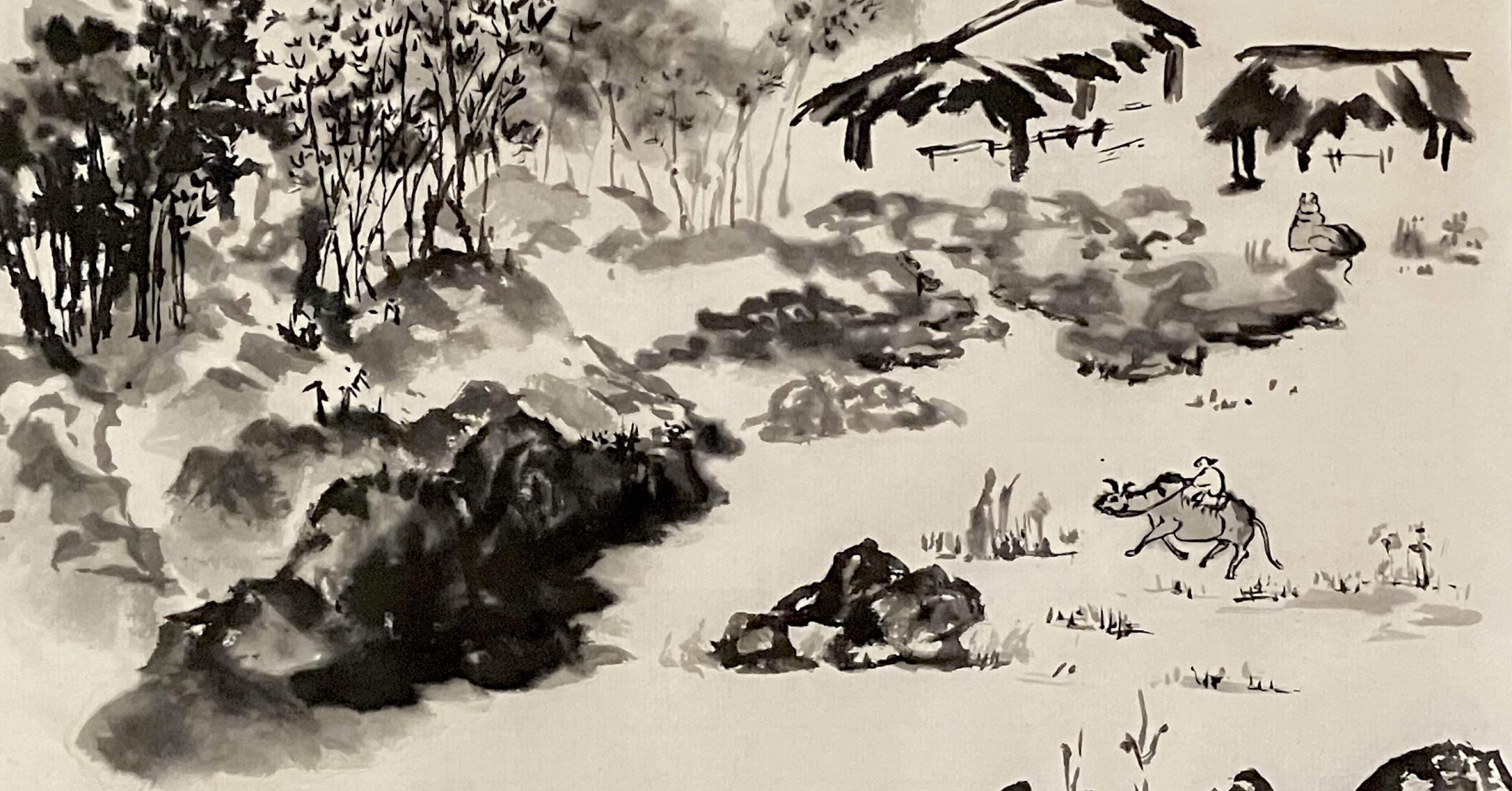 野見山暁治水彩画肉筆真作サイン入りパリ風景画