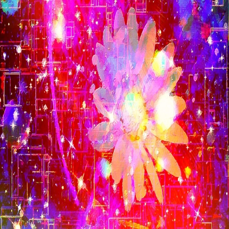 作品：a-1762 華映る宙 Flower mirage in space｜T_GAI(戒)