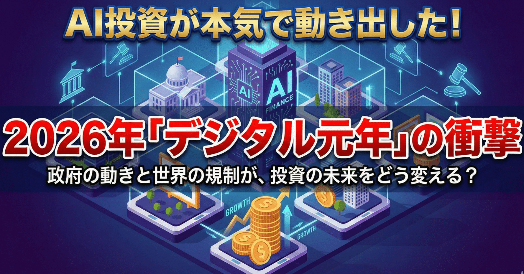 AI投資が本気で動き出した?2026年「デジタル元年」の衝撃｜ryosan💪