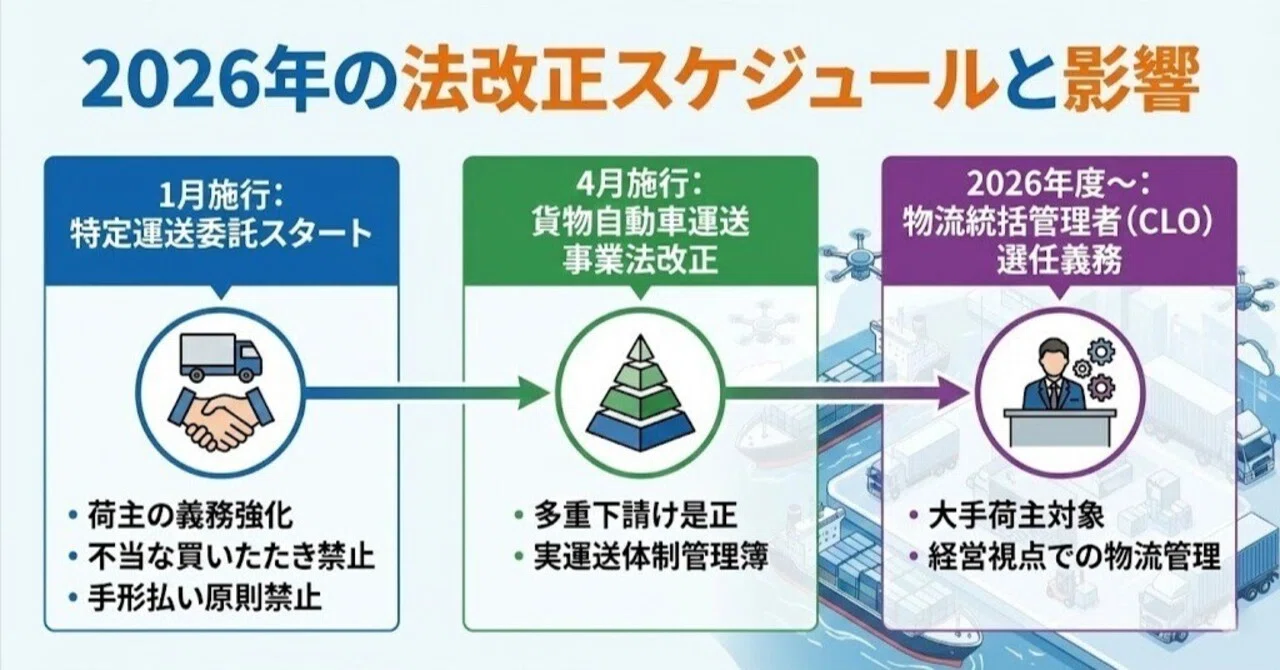 2026年保存版】物流法改正スケジュールと業界への「激震」完全解説｜軽
