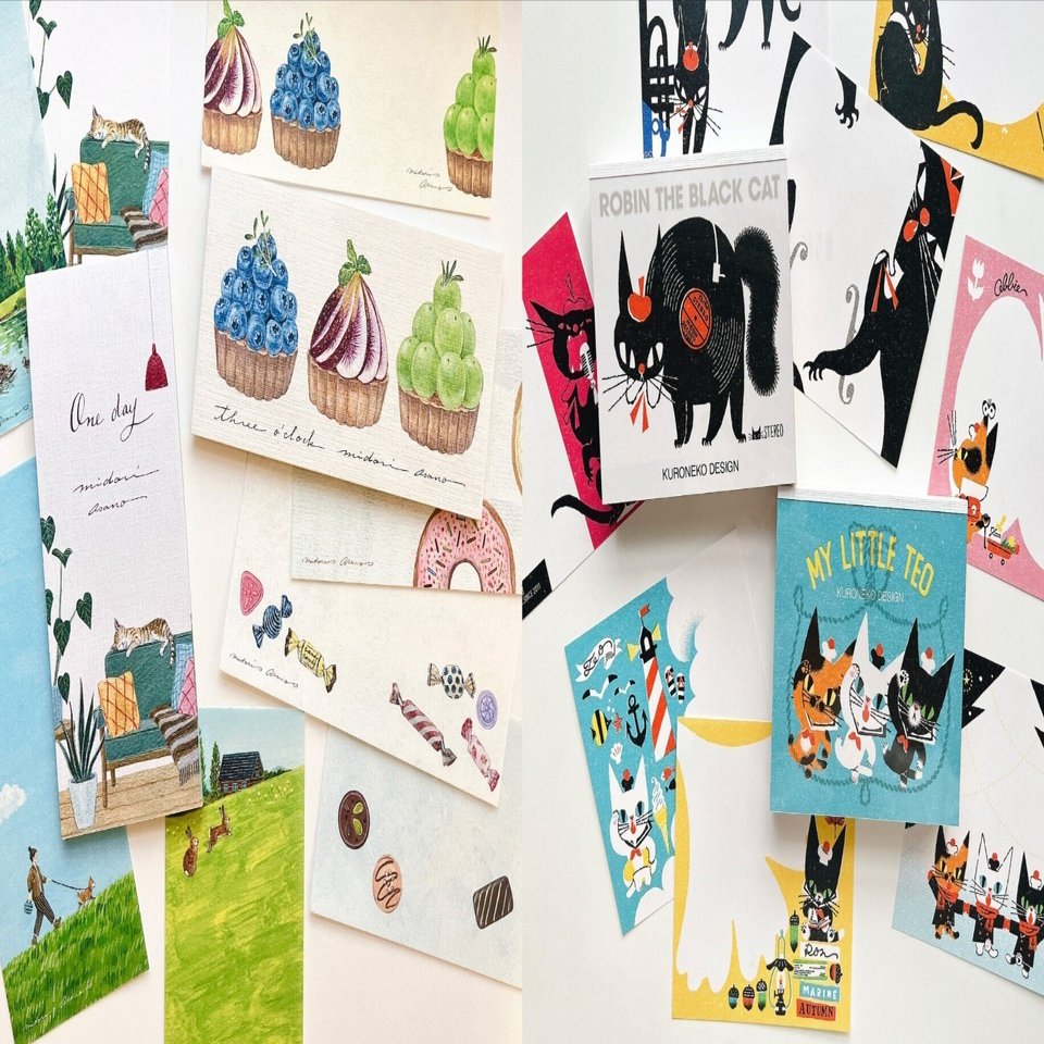 2026 春の新作②浅野みどり 一筆箋・黒ねこ意匠 ブロックメモ｜表現社