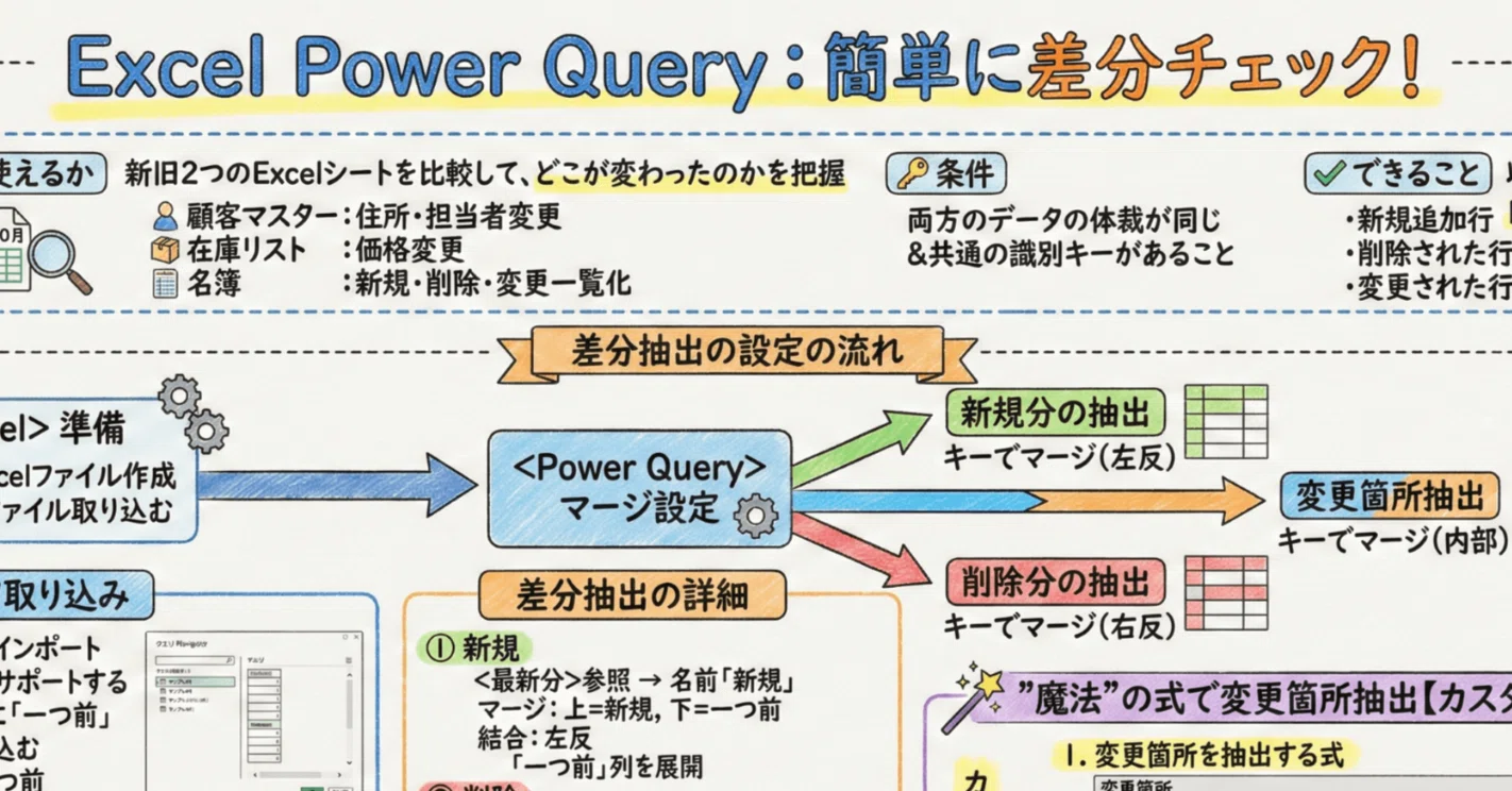 kei　B400に変更 Power Query]新旧2つのExcelシートを比較して、どこが変わったのかを
