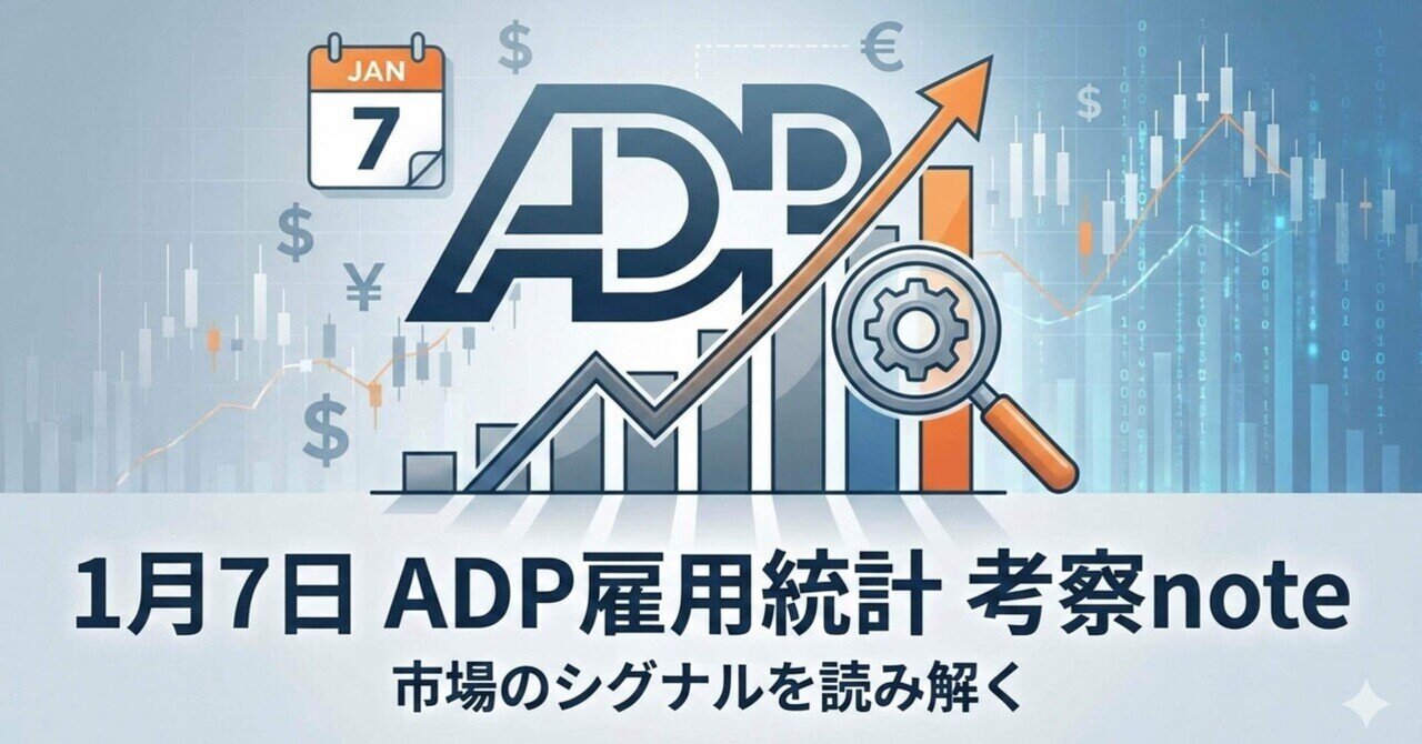 1月7日発表予定のADP雇用統計について｜ハルサメ