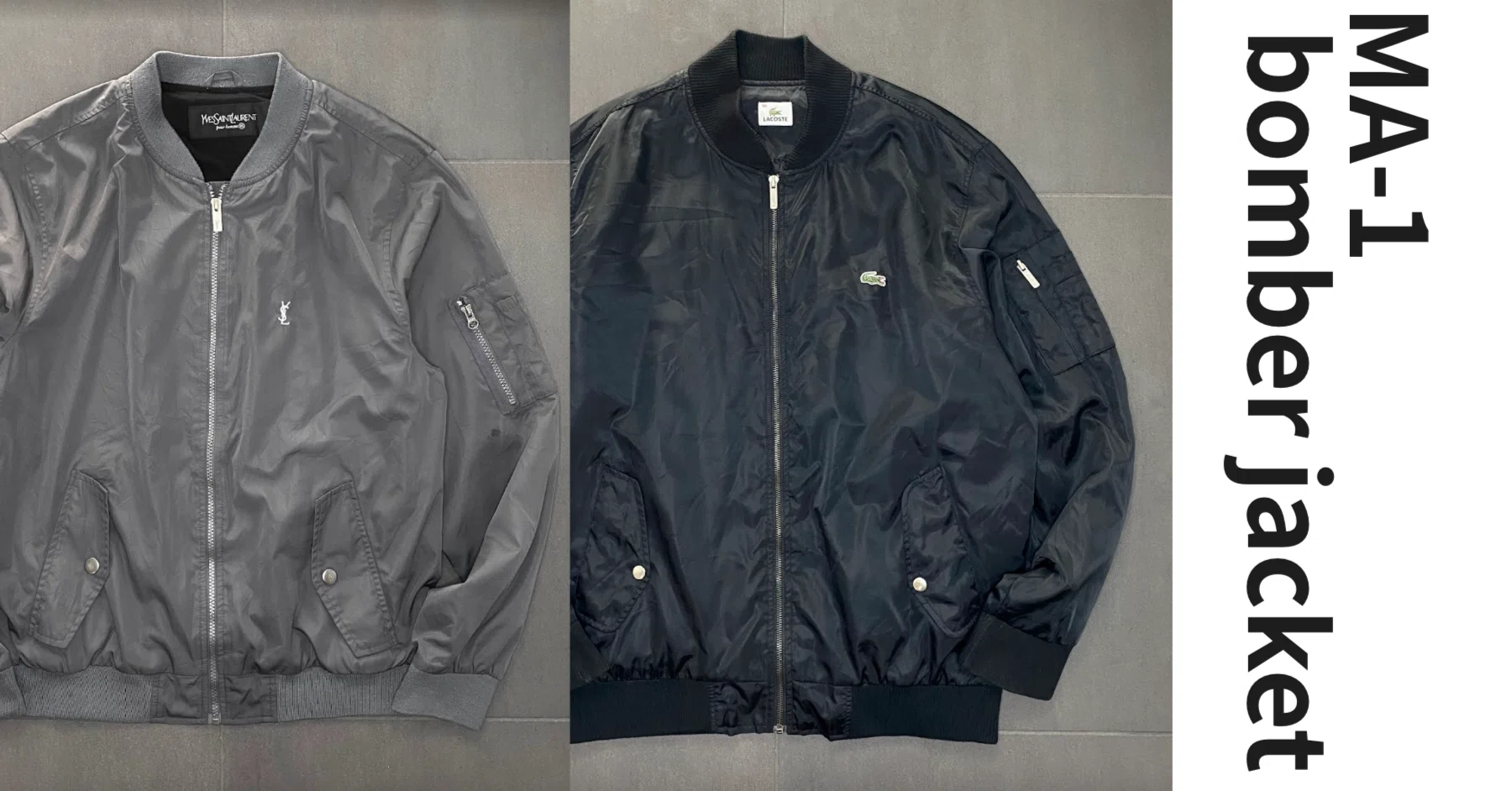🧥 MA-1サイズ感比較|YSL(L)とラコステ(XL)|Red Hurl 🧥 MA-1サイズ感比較|YSL(L)とラコステ(XL)|Red Hurl