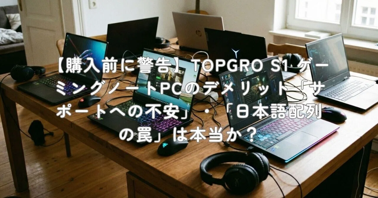 購入前に警告】TOPGRO S1 ゲーミングノートPCのデメリット「サポートへ