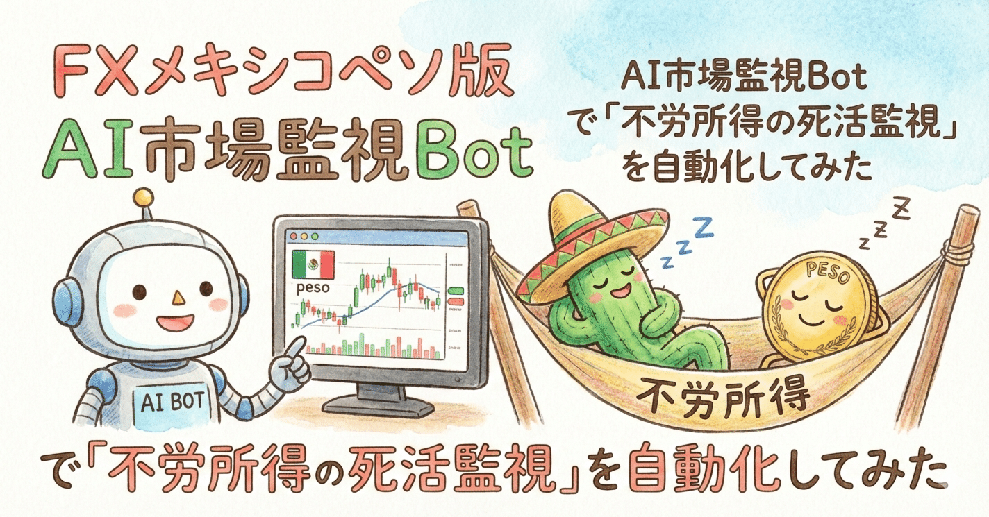 続編】FXメキシコペソ版・AI市場監視Botで「不労所得の死活監視」を自動化してみた｜tomomira