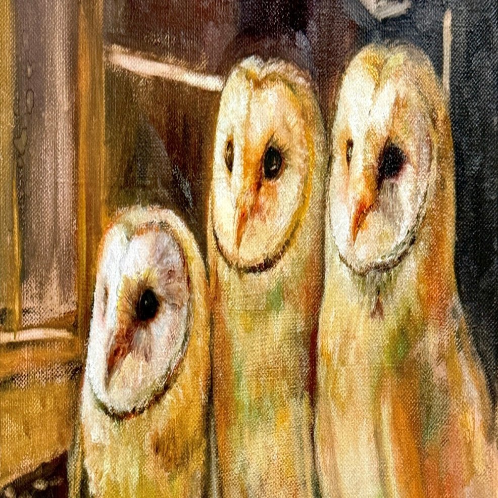 油絵を描くのは時間がかかる(#576)｜Ako(@akolamble)