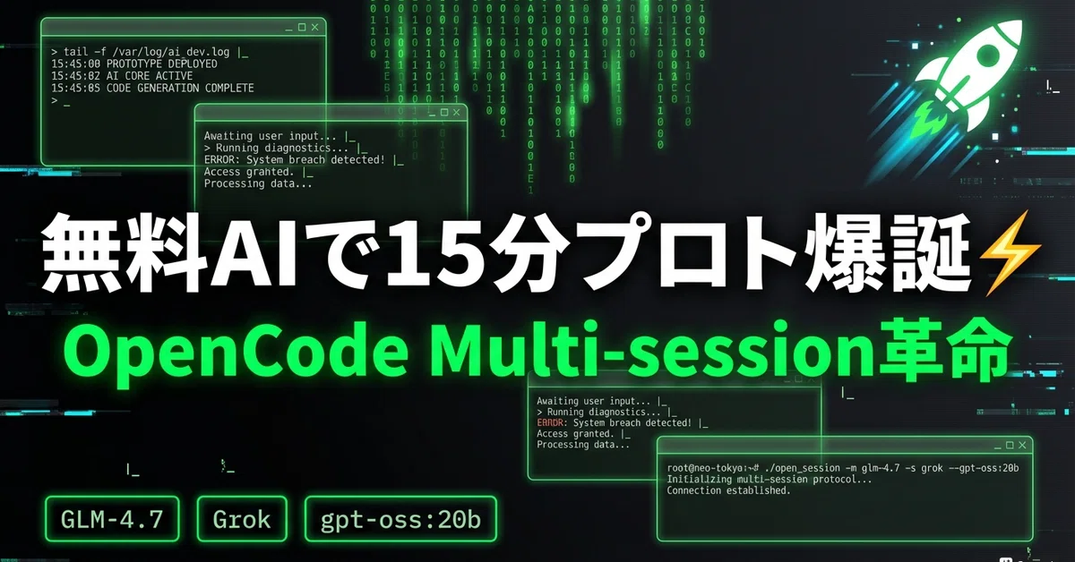 Create a ToDo app at lightning speed with OpenCode! Multi-session ...