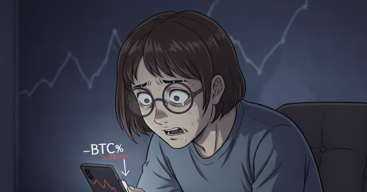 悲報】ビットコインをガチホできずに損切りした、わいの「握力」の限界｜ゆみる@投資大失敗マン