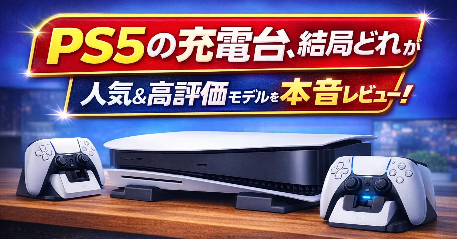PS5コントローラー充電スタンド おすすめまとめ｜置くだけで快適になる 