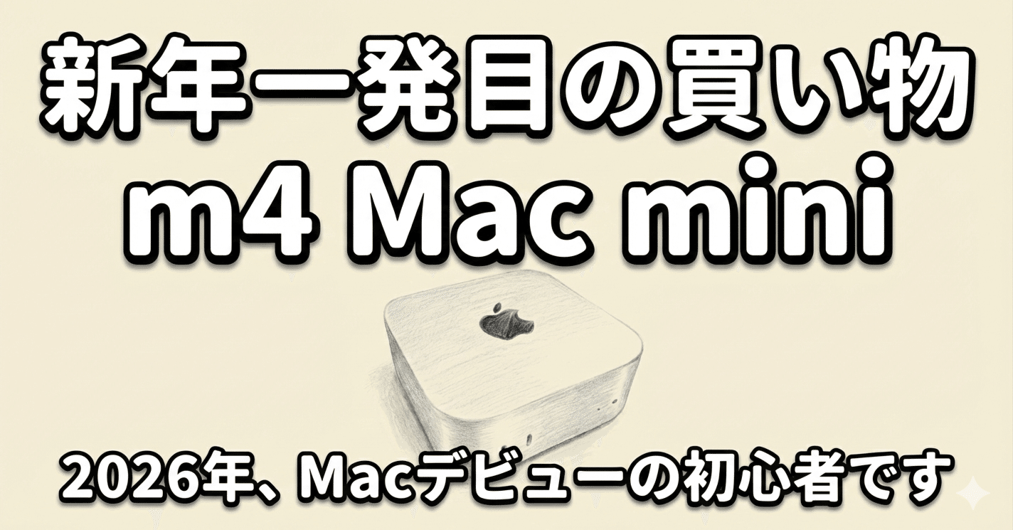 M4 Mac mini】2026年、Windowsユーザーが初めてMacを買ってみた（開封