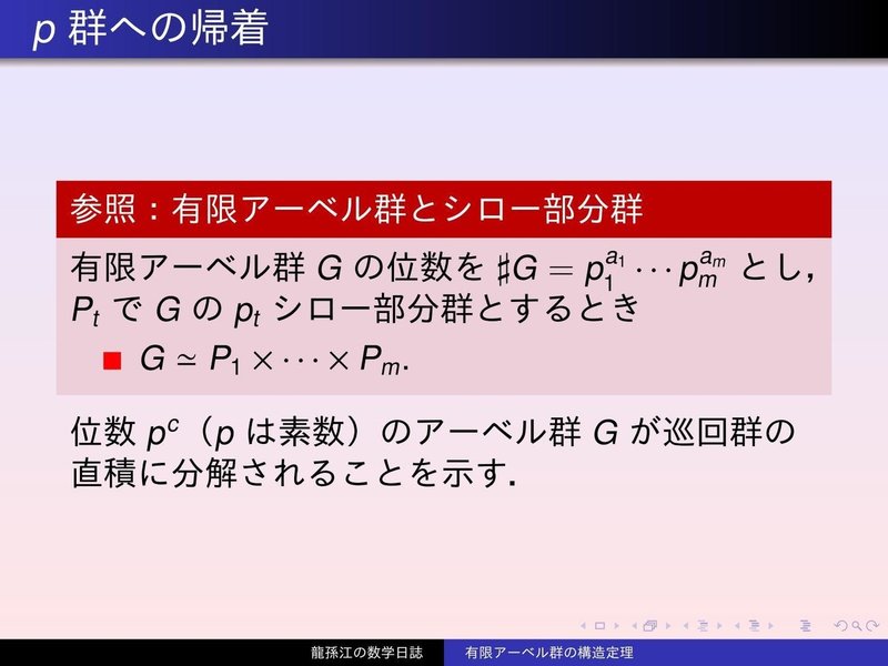 GS075：有限アーベル群の構造定理02