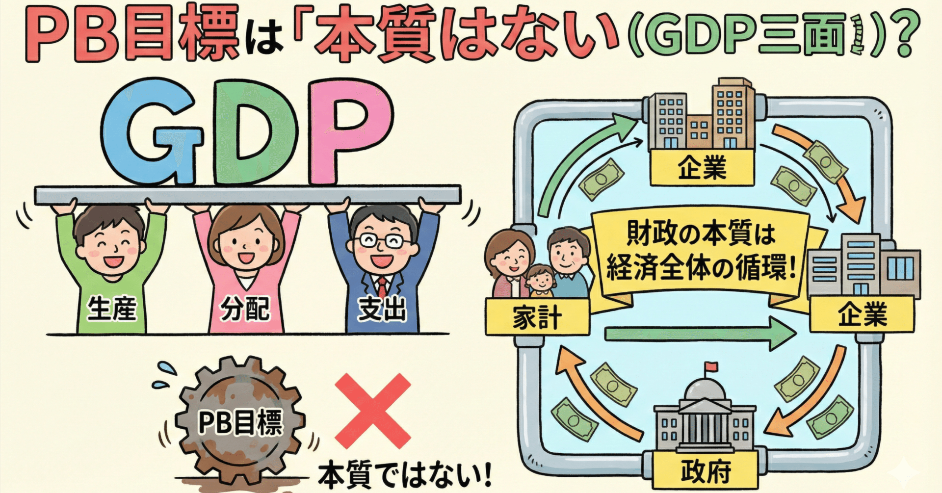 No.4】PB目標はなぜ本質ではないのか―― GDP三面等価から見た日本財政の構造理解｜北九州ITクラブ
