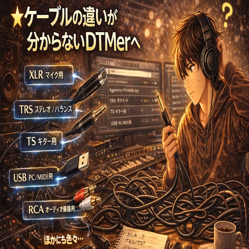 【プロ向け】ケーブルセット　RCA XLR DTM DTMer レコーディング DTM🔰】ケーブルの違いが分からないDTMerへ｜MCKnT🇯🇵켄토ケント