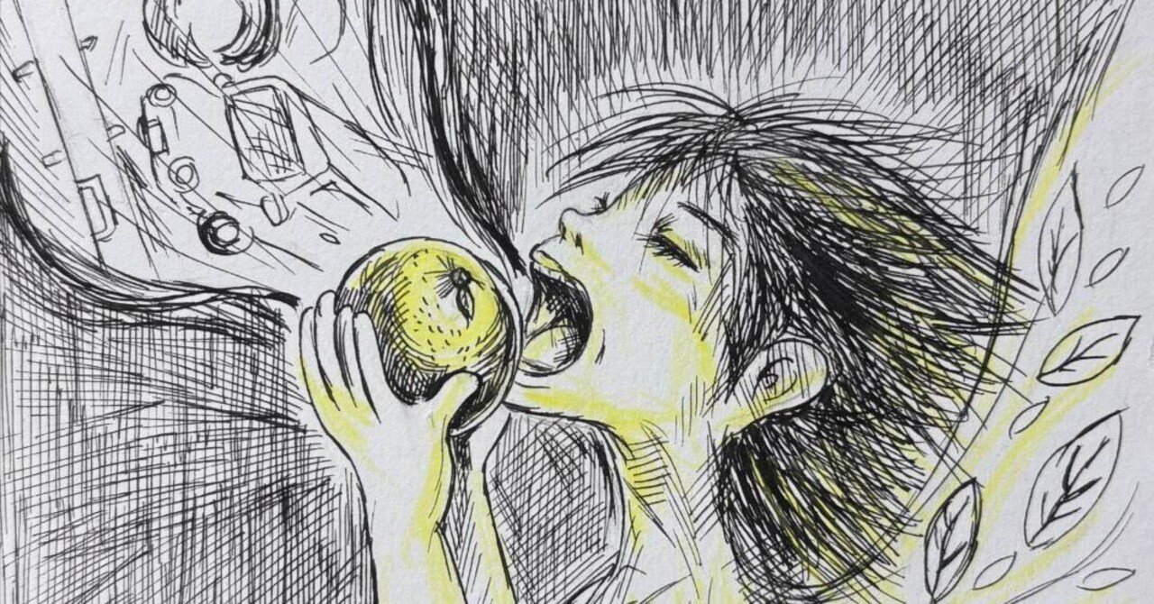 絵：空想ミュージカル散歩（ガラスペン練習中）｜三毛猫かずら