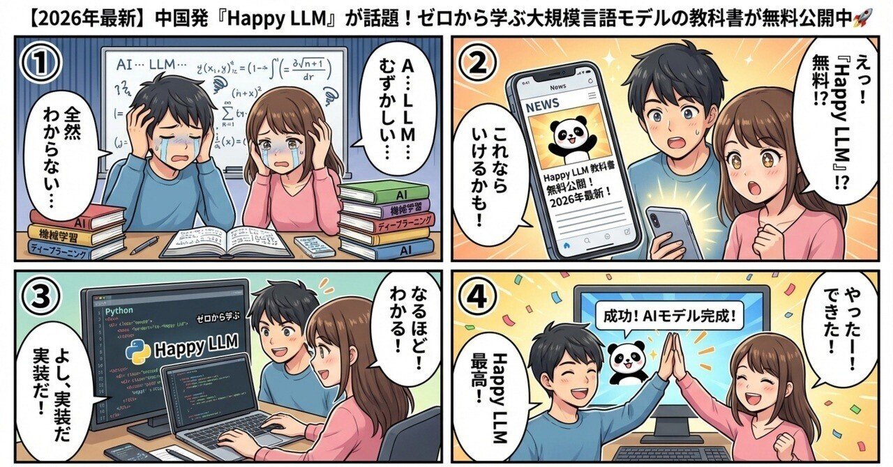 2026年最新】中国発「Happy LLM」が話題！ゼロから学ぶ大規模言語