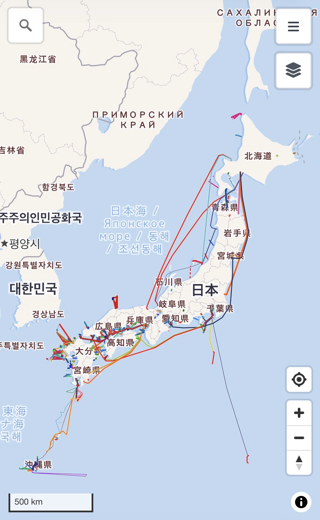 おでかけ航路マップ｜日本旅、自転車旅、バイクツーリングなどの計画に