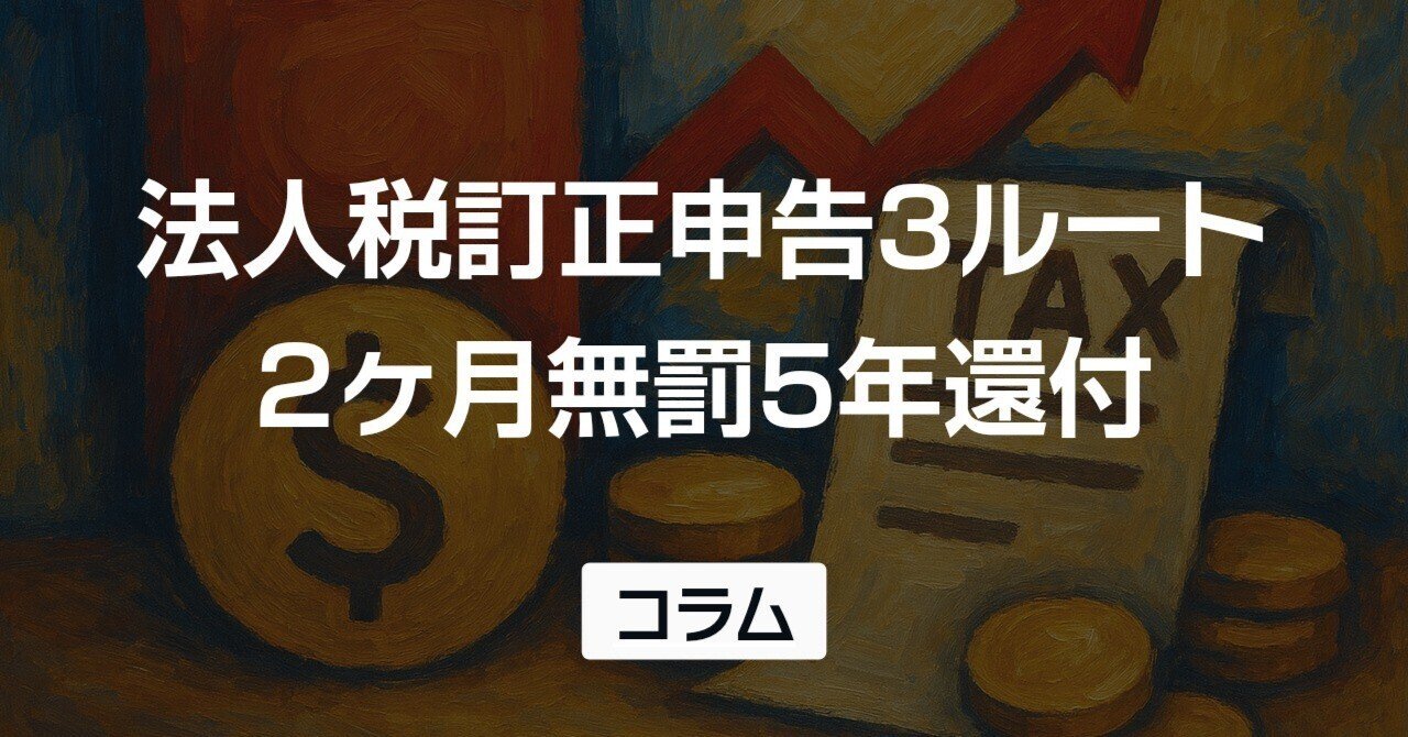 法人税訂正申告の完全ガイド：ミス発見時の5ステップ手順と罰則回避法｜山田賢治｜中小企業の財務パートナー