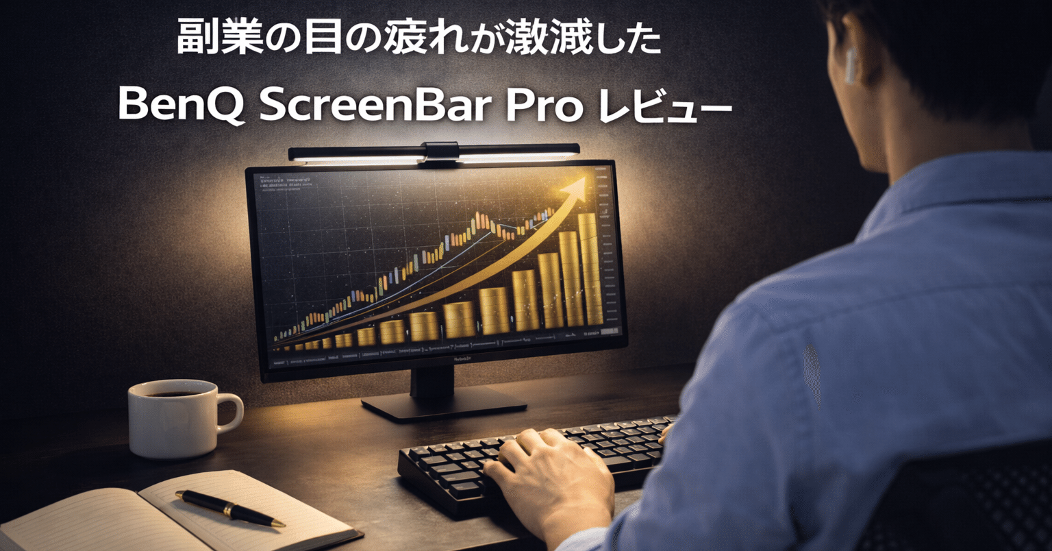 BenQ ScreenBar Pro レビュー｜副業の目の疲れが激減したモニター