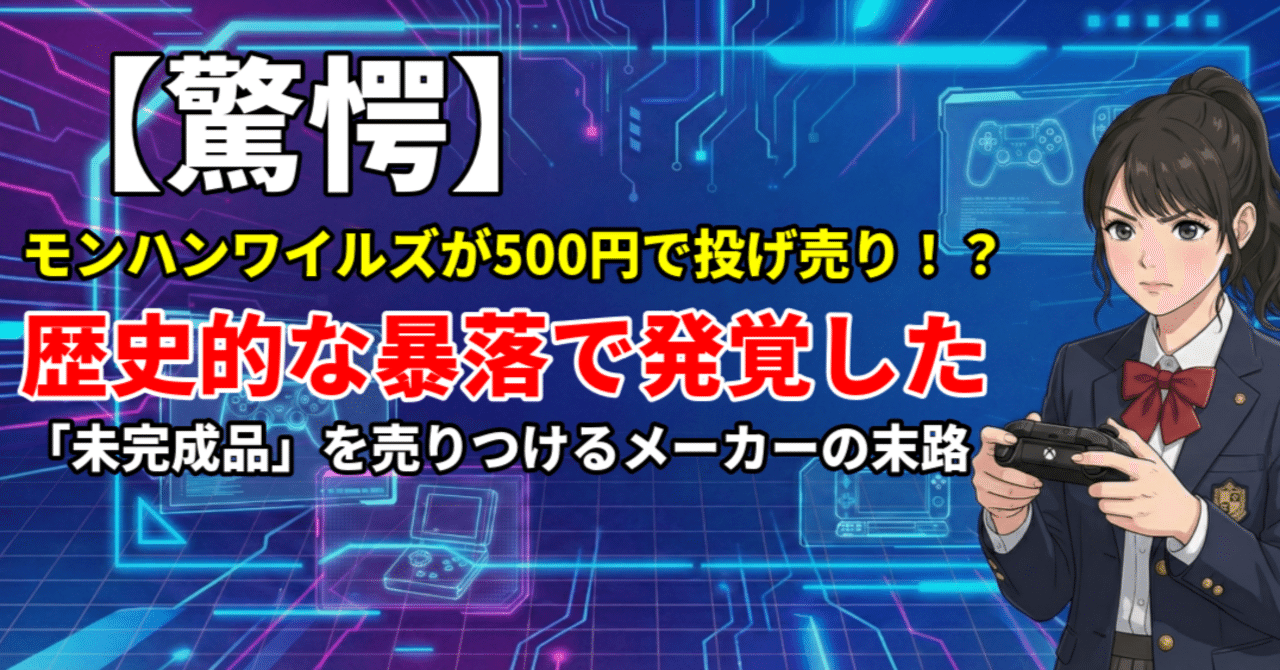驚愕】モンハンワイルズが500円で投げ売り！？歴史的な暴落で発覚した