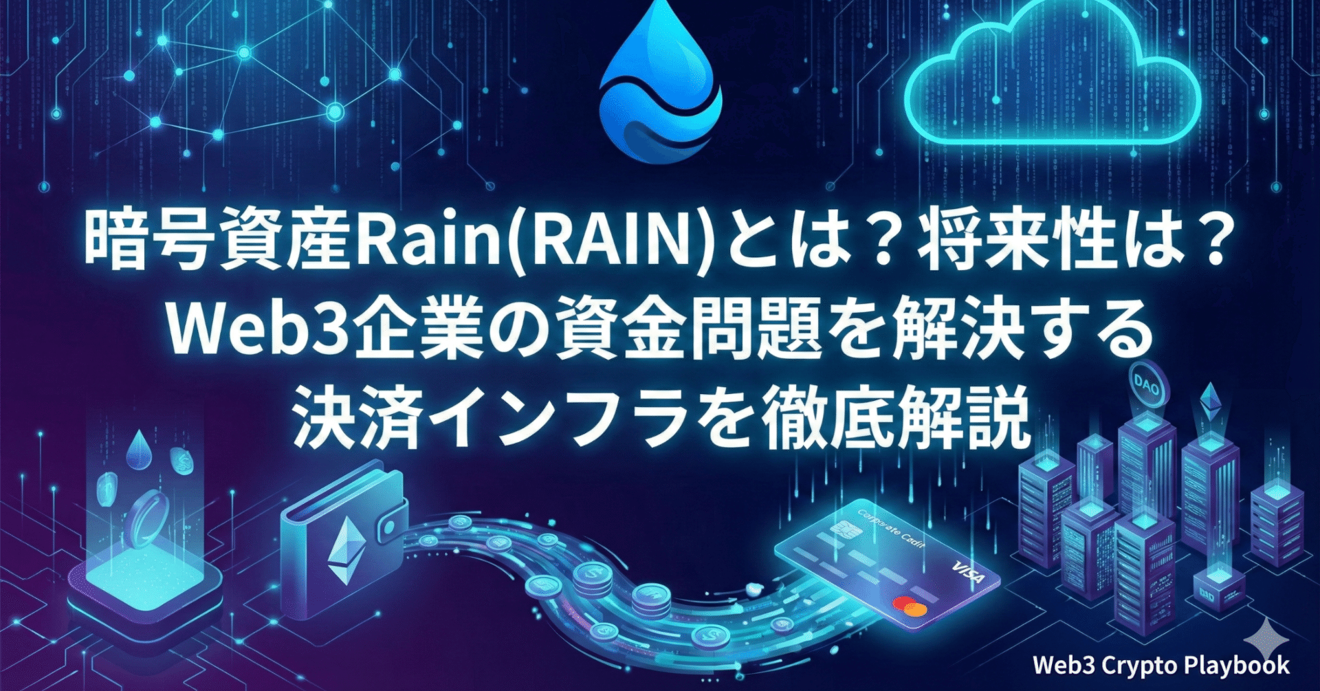 暗号資産Rain(RAIN)とは？将来性は？Web3企業の資金問題を解決する決済インフラを徹底解説｜Web3 Crypto Playbook