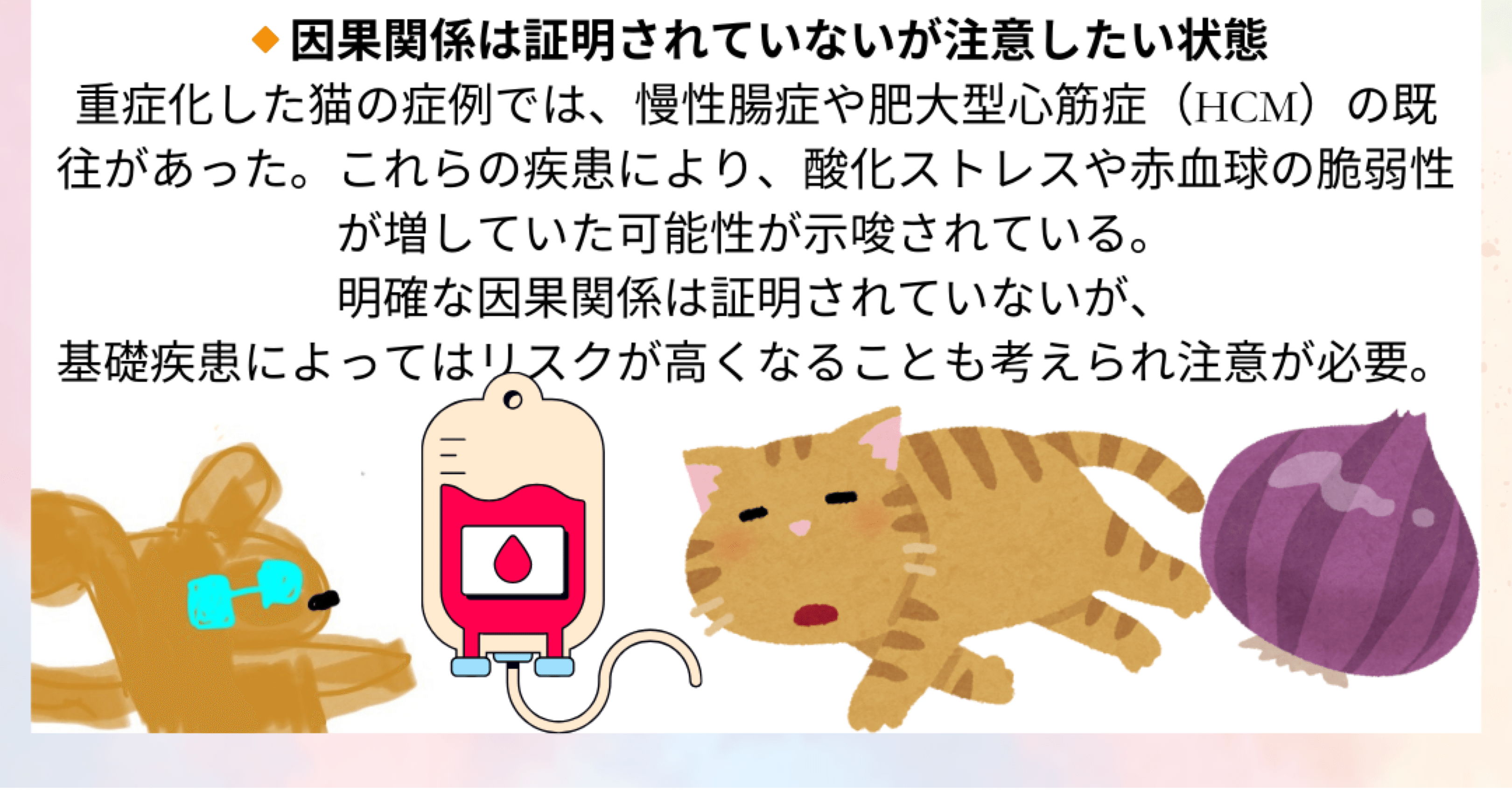 猫のたまねぎ中毒 なぜ猫は犬より少量で中毒を起こすの？ 後編】｜獣