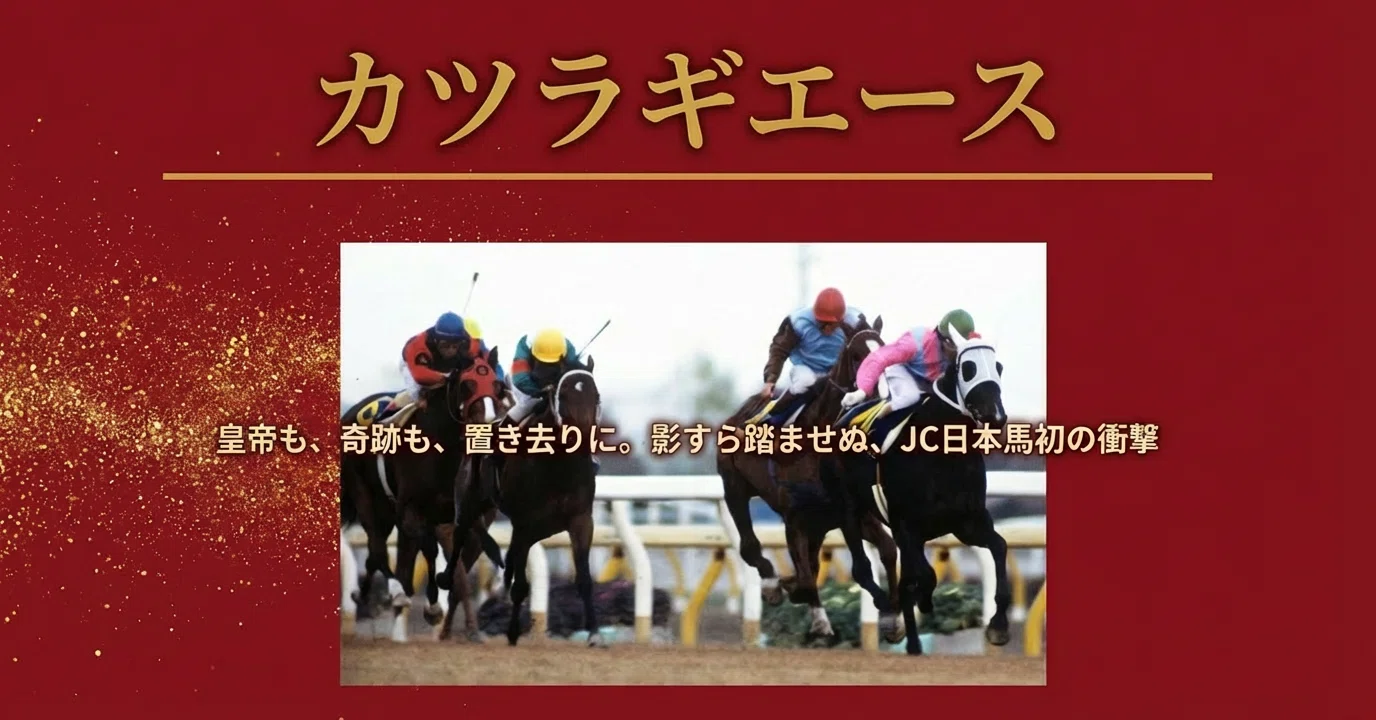 カツラギエース — 皇帝も、奇跡も、置き去りに。影すら踏ませぬ、JC