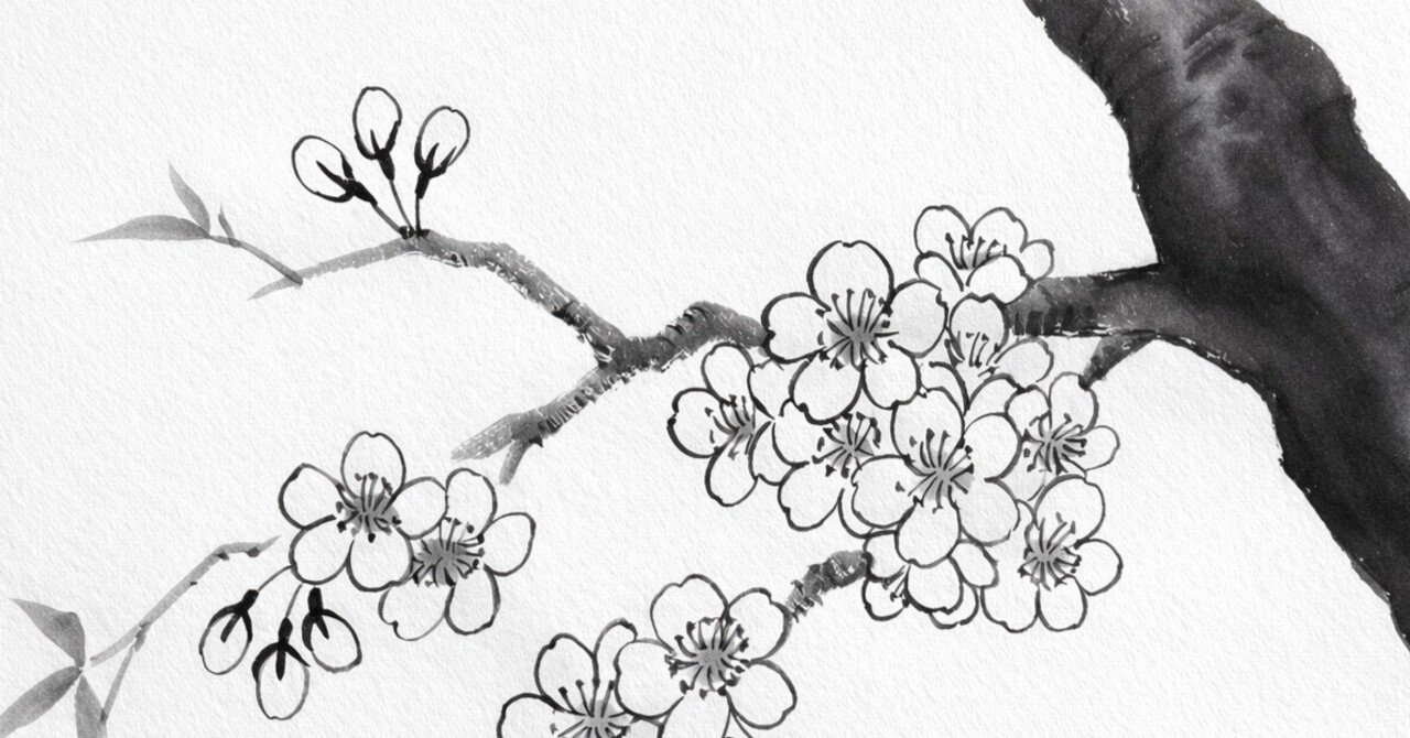 参加募集】3月 水墨画ワークショップ｜春の桜を描く（初心者歓迎