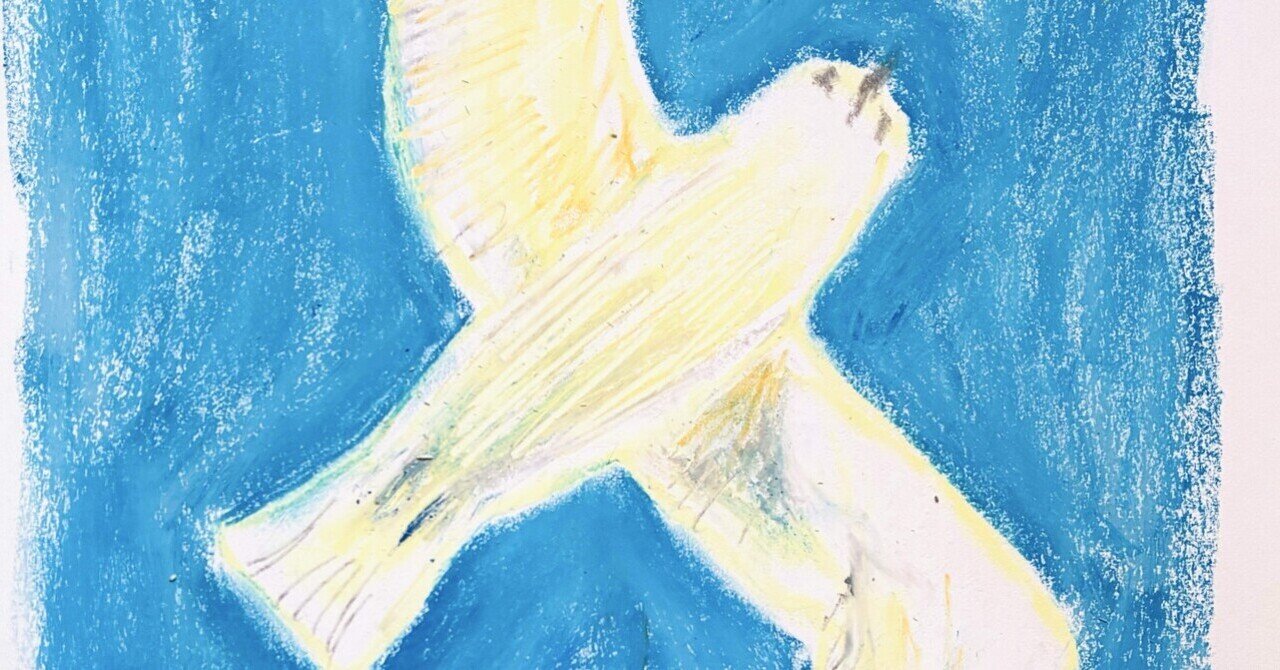 P10「鳥渡る」 油絵 絵画 49絵日記 渡り鳥たち｜akikki