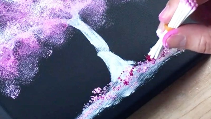 アクリル絵の具を使用したスポンジを使って描く桜 初心者が簡単に絵を描く方法 Junya Art Note アクリル絵の具を使用したスポンジを使って描く桜 初心者が簡単に絵を描く方法 Junya Art Note