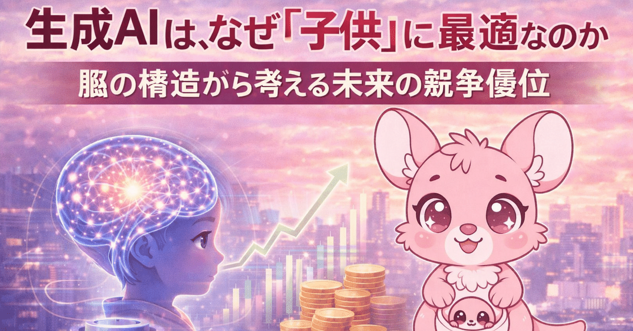 生成AIは、なぜ「子供」に最適なのか