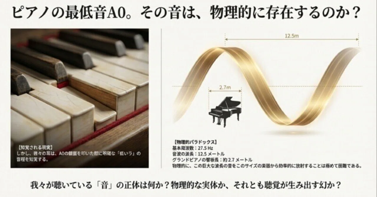 A0 Note ピアノの最低音A0。その音は、物理的に存在するのか? ―「幻の基音」の知覚境界とは ―| ピアノレコーディングSTUDIO 407