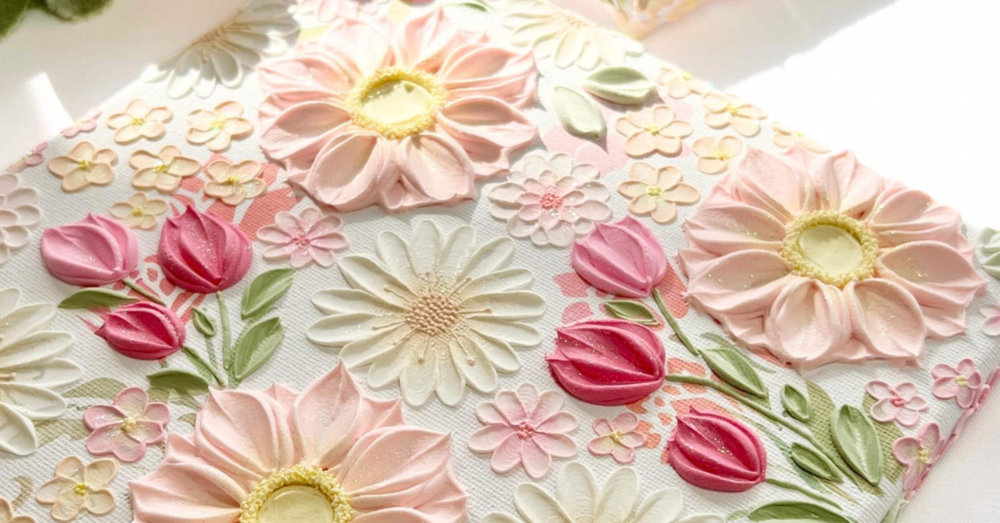 テクスチャーアートで描くお花について✽·˚｜Melia ✽ テクスチャーアート